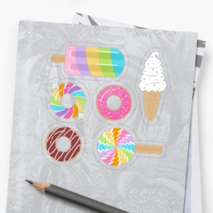 sweet-treat-pool-floats-stickers-by-wickedrefined sweet-treat-pool-floats-stickers-by-wickedrefined